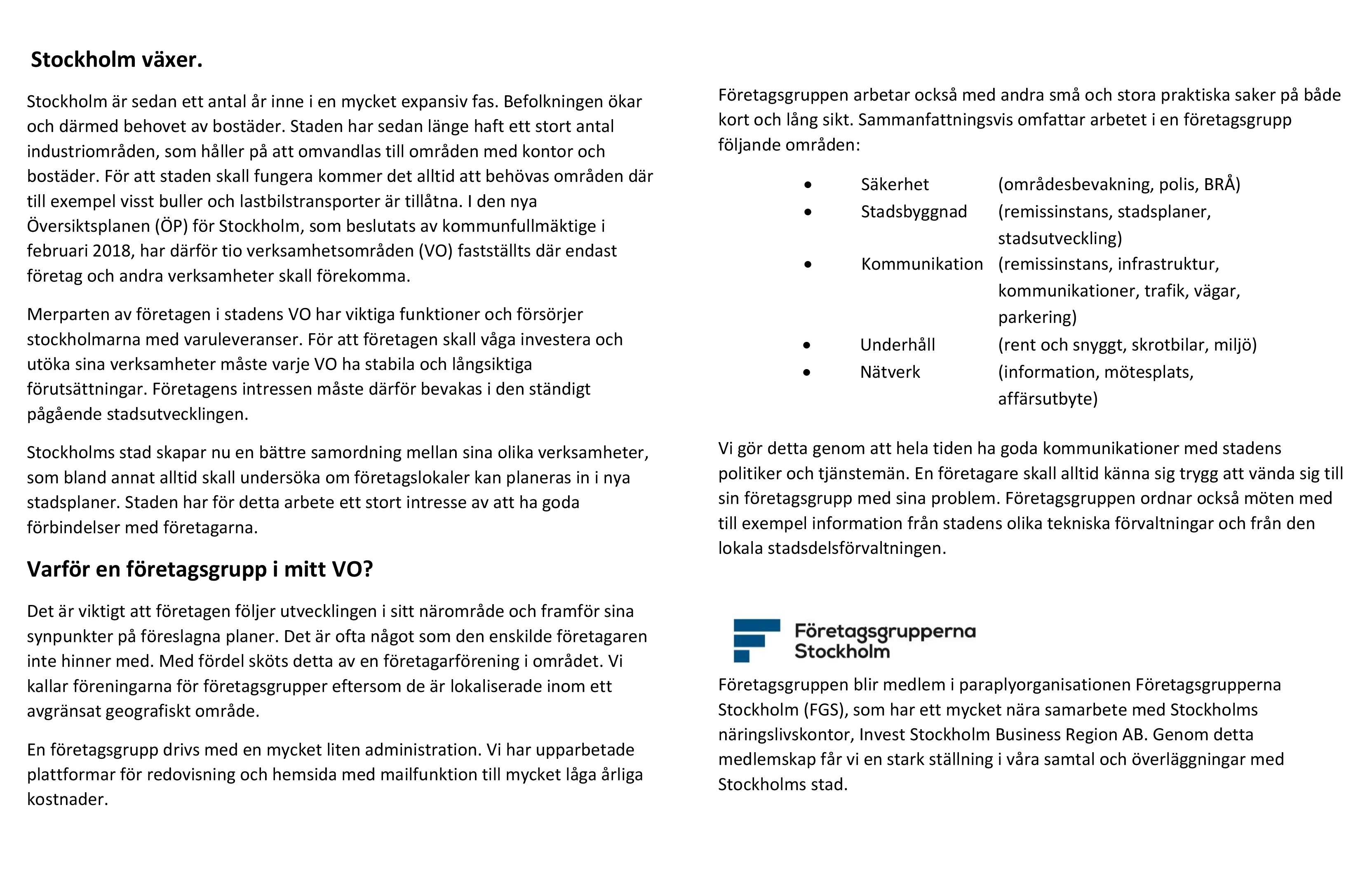 20180315 Broschyr sid 2 Varför en företagsgrupp i mitt område