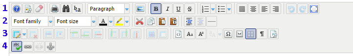 Editor buttons
